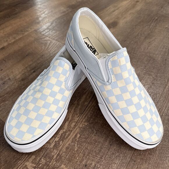 Vans Other - Vans ComfyCush Blue White Checker Skateboard Shoes Unisex Men US 9.5 Women 11